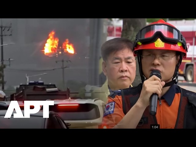 South Korea Warehouse Fire Burns for Over 52 Hours as Smoke Covers Incheon | APT