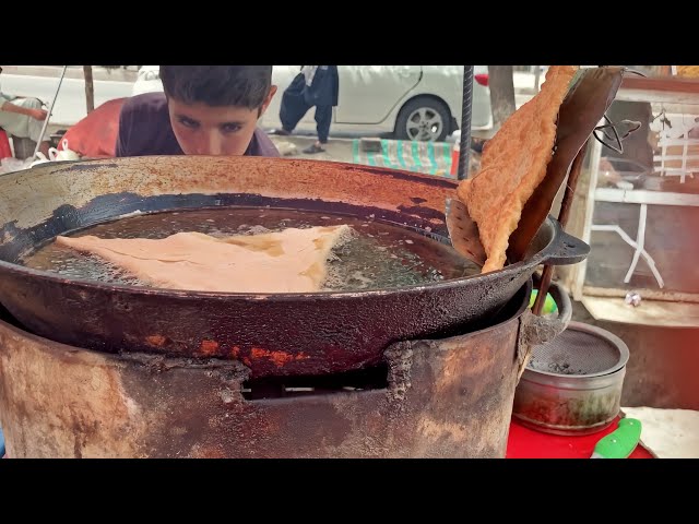 Perfect breakfast Aloo paratha recipe Afghanistan Street food 