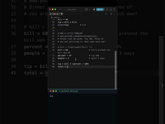 Build a tip calculator in Python