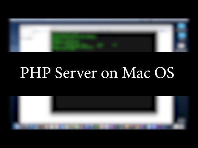 How to setup PHP server on Mac OS X