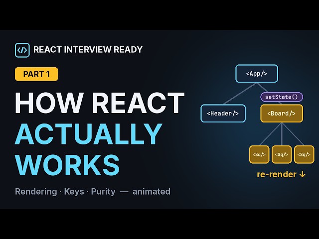 How React Actually Works: Rendering, Keys & Purity Explained | React Interview Prep Part 1