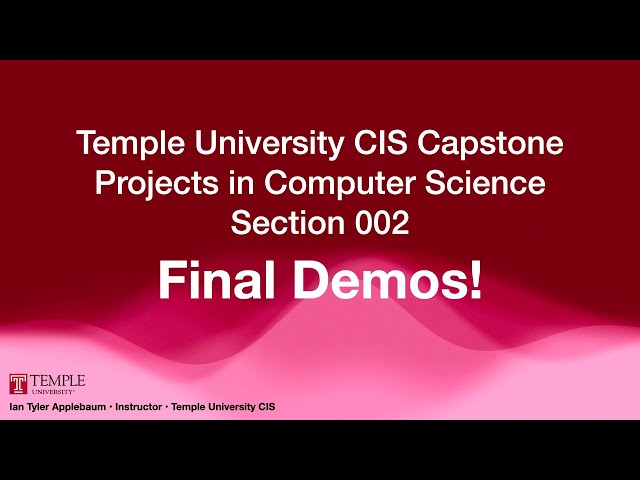 Capstone Projects in Computer Science Fall 2025 Section 002