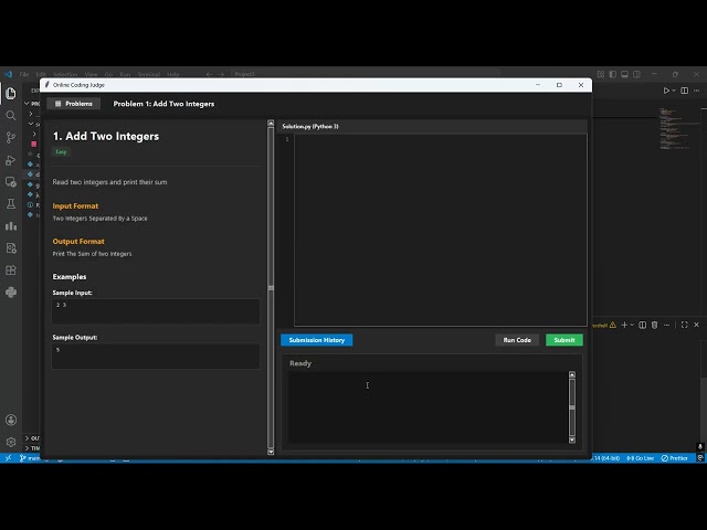 Python+SQL Project(Desktop-Based Coding Judge)