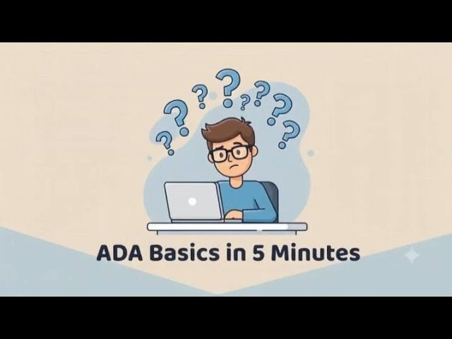 Learn ADA Basics in 5 min🤓⏳