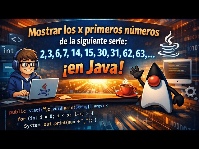 Display the first x numbers of the following series: 2,3,6,7,14,15,30,31,62,63,... in Java