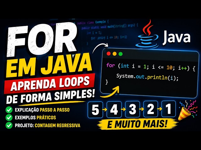 FOR em Java: Aprenda Loops de Forma Simples (Tutorial Completo para Iniciantes)
