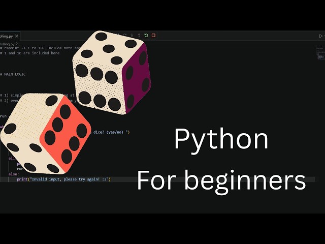 Dice game in python | Simple beginner python tutorial