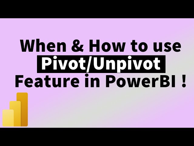 Pivot/Unpivot PowerBI Feature explained | Power Query | MiTutorials