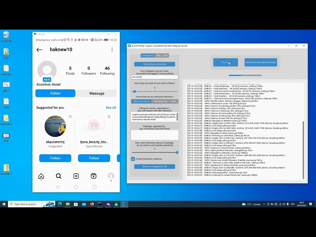 Free Instagram phone Bot, Grow your account organically
