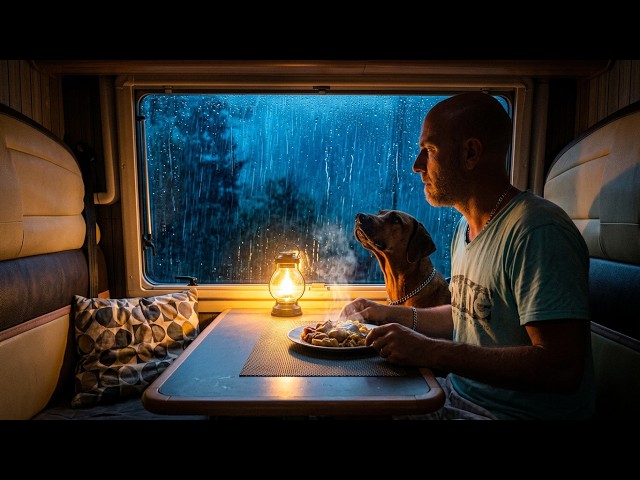 Heavy Rain Turned Our Campsite into a Cozy Refuge 🌧️🐶