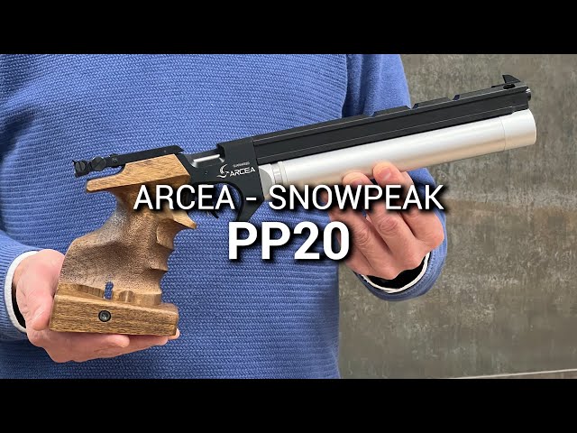 Pistol PP20 Arcea - Snowpeak. Presentation and exploded view