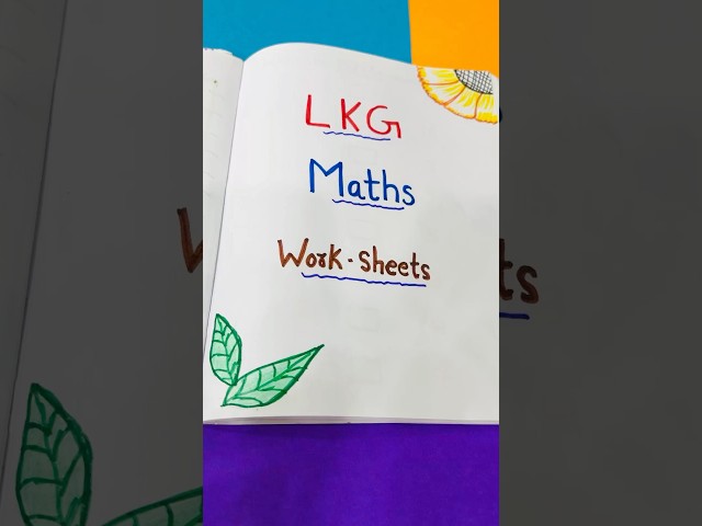 Fun & Easy LKG Maths Worksheets for Kids | Preschool Learning Activity📝