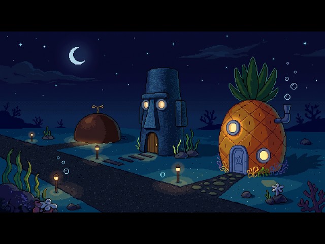Relax in Bikini Bottom 🛟 Calming Tropical Music 🌊 | SpongeBob