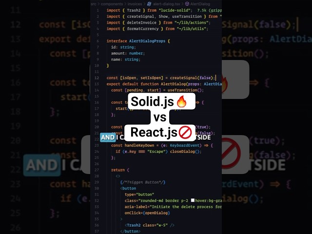 React Developer Tries SolidJS 🤔  #coding #solidjs #reactjs
