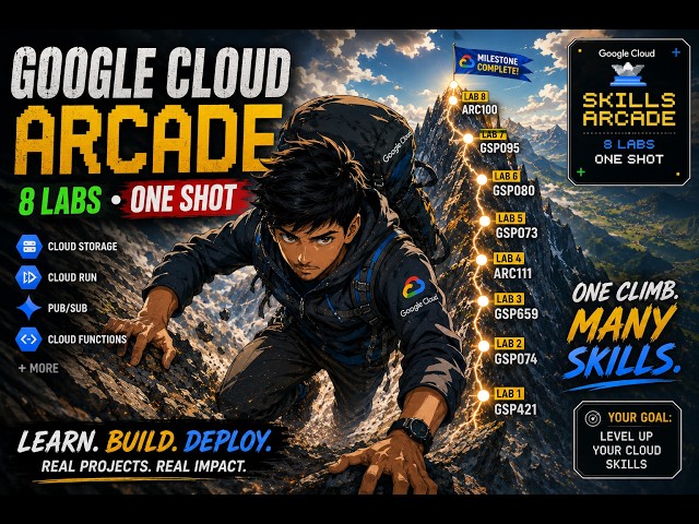 8 Google Cloud Arcade Re-Trail in ONE SHOT 🚀 | Full Walkthrough | GSP421, GSP074, GSP659 & More