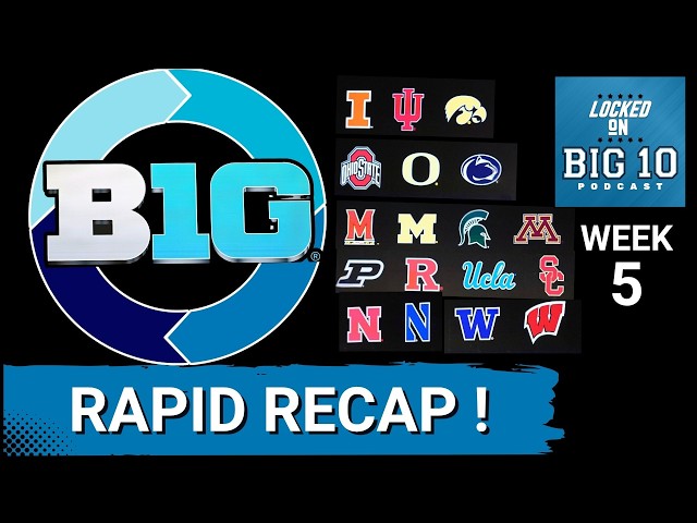 ENTIRE B1G RECAP IN 10 MIN: Michigan in TROUBLE, OSU, Indiana, Nebraska, NW and Wisconsin ROLL!