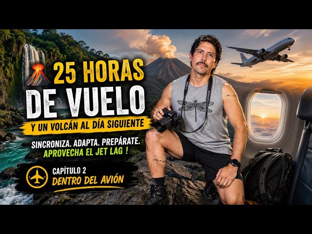 25 HORAS  DE VUELO Y AL OTRO DÍA SUBIR UN VOLCÁN 🌋 |Cómo aprovechar el Jet Lag Cap. 2: En el avión
