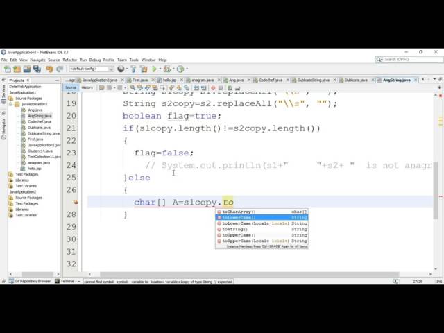 Anagrams in Java | Check anagram in string