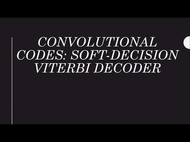 Soft Decision Decoding of Convolutional Codes