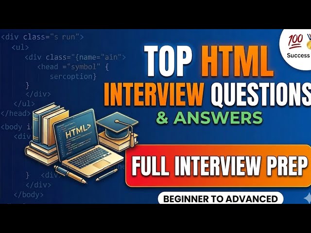 👉 Top HTML Interview Questions & Answers | Beginner to Advanced (Urdu/Hindi) 💯