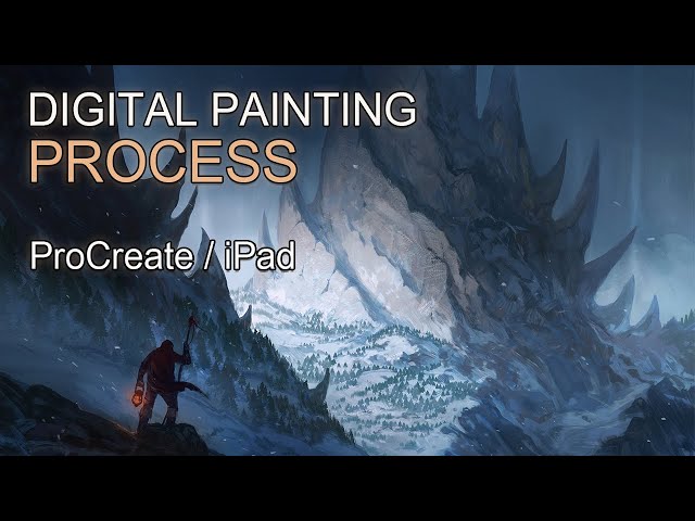 Procreate Digital Art Process - "Peaks" - Fantasy Landscape