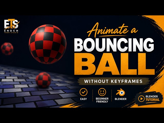 Animate a Bouncing Ball Without Keyframes | Physics-Based Animation in Blender