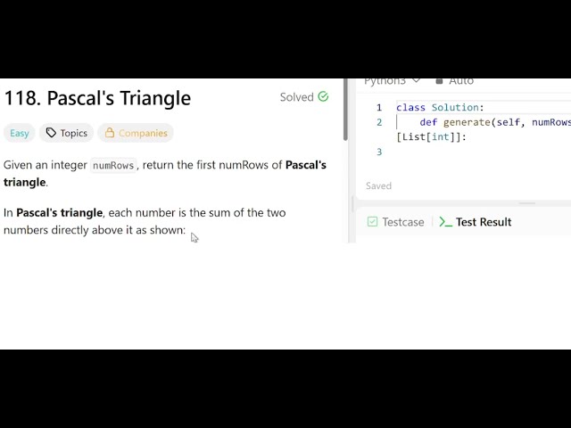 Pascal's Triangle | @faang-academy