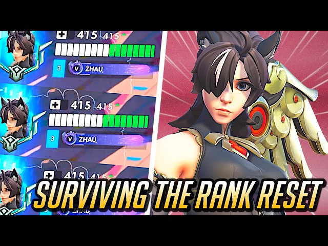 Surviving the Rank Reset as Solo Queue Mercy! ❤️ - Overwatch