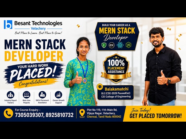 Best Fullstack Training institute in Chennai | Santhiya Success Story | Best IT Training institute