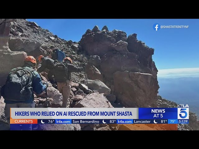 Hikers who relied on AI rescued from Mount Shasta