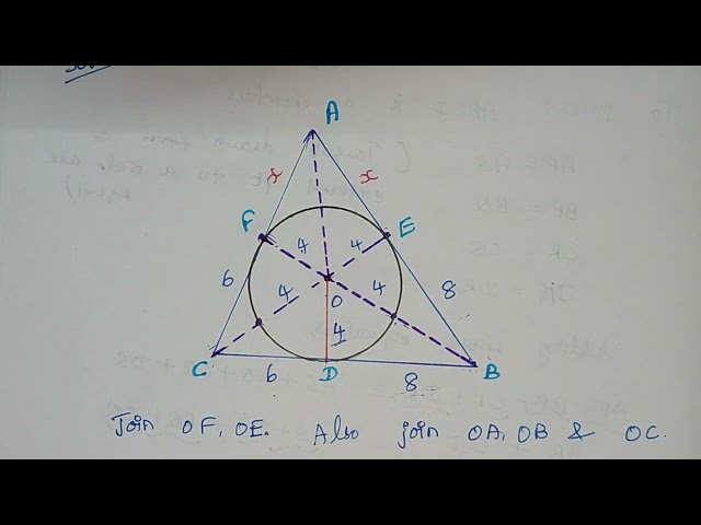 Class X Maths NCERT CIRCLES Exercise 10.2Problem  12