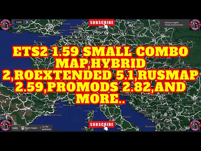 ETS2 1.59 SMALL COMBO MAP, Hybrid 2,Roextended 5.1 Free,Rusmap 2.59,Promods 2.82,and more
