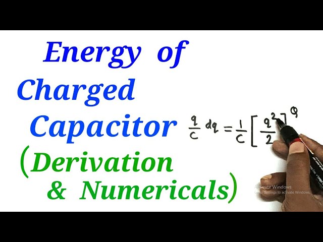 Energy of Charged Capacitor | Electrostatics | Physics | HSC(12th) | Derivation & Numericals