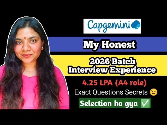 Capgemini Interview Questions I Analyst l Capgemini Interview Experience l How to Crack Interview?