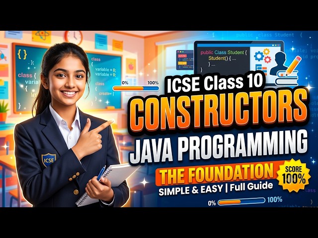 Master CONSTRUCTORS in One Shot! 💻 ICSE Class 10 Java Programming (Simple & Easy)