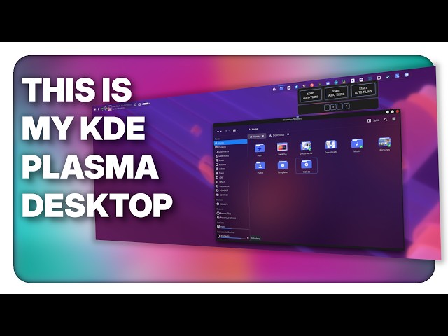 How I customized my KDE Desktop: Auto tiling, theme, icons, layout, activites..