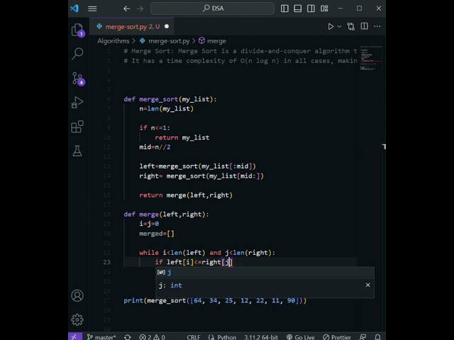 Merge Sort with Python