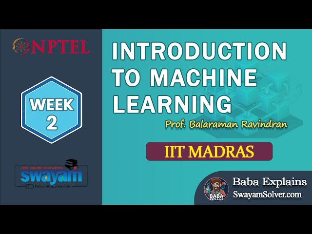 Machine Learning NPTEL Week 2 Assignment 2 Solution 2026 | Linear Regression Quiz Solution