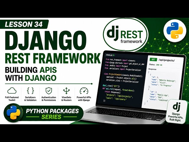 Lesson 34 - Django REST Framework: Building APIs with Django | Python Packages Series | Uplatz