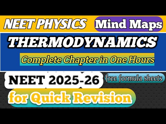 THERMODYNAMICS Mind Map in One Shot | NEET Physics Formulas | #neet2024 | NEET 2025 - 26 | Edleknow