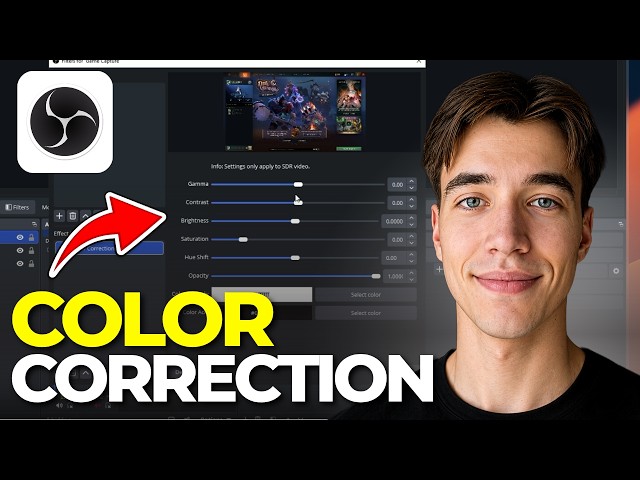 How To Use Color Correction In OBS Studio | Tutorial 2026
