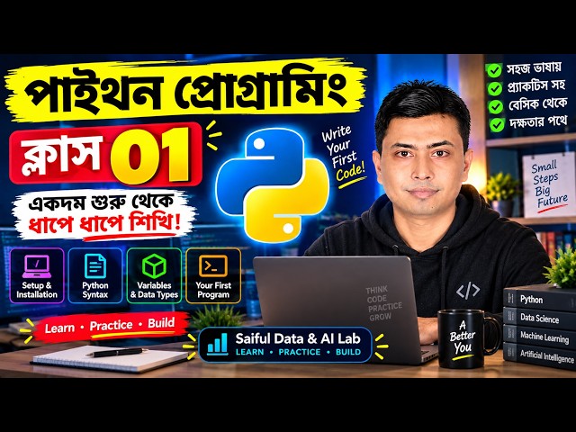 Python Class 01 | Python Basics, Syntax, Variables & Data Types | Introducing the Scientists