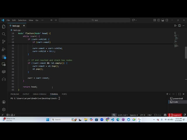 Flatten a Multilevel Linked List