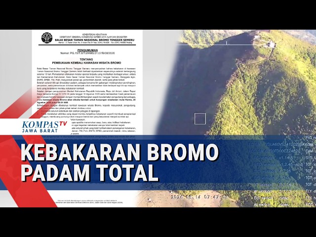 Bromo Fire Fully Extinguished, Tourist Area Reopens