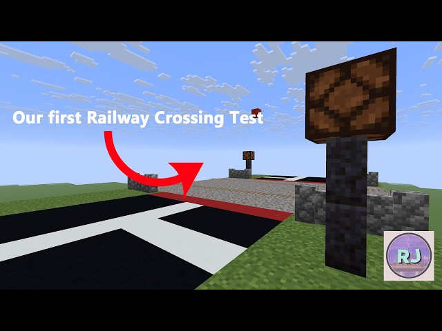 First Test of a Railway Crossing in Vanilla Minecraft! PT1 | Sneak Peak | Jerdjen Republic EA V1.0.4