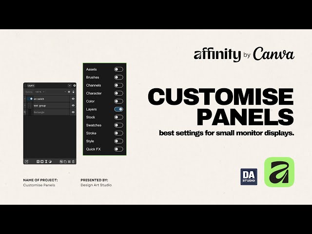 Affinity by Canva: Customize Panels for FAST Workflow!