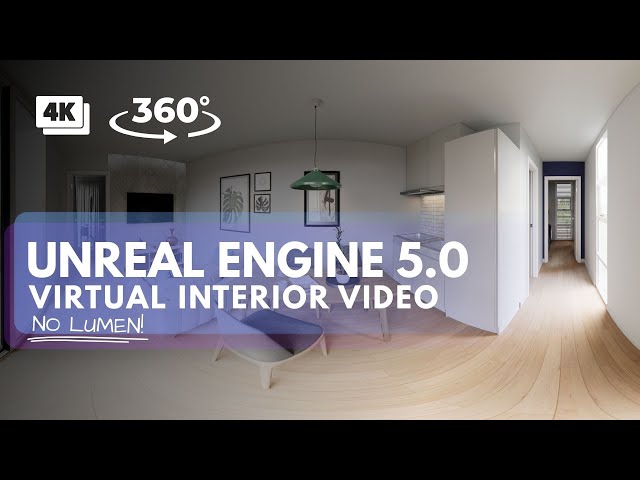 Unreal Engine 5.0 - 360 Video - Archviz Interior (Baked Lights) - 4K