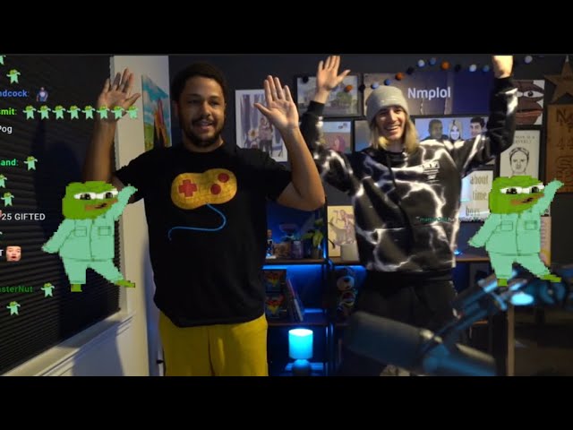 xQcOW does the 25 Gifted Sub dance with Polom