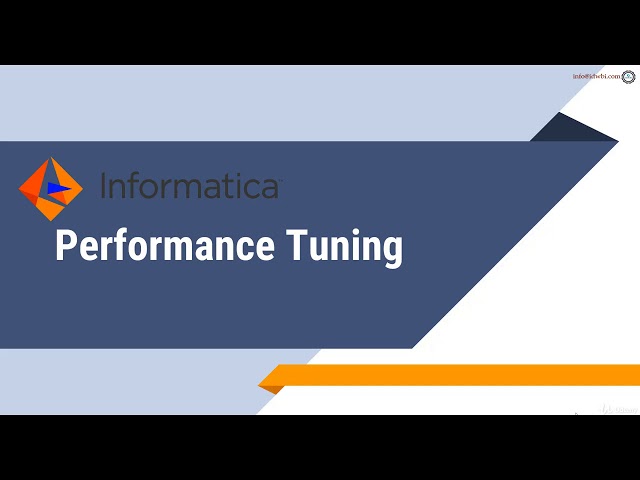 Informatica Performance Tuning and Optimization Techniques - learn Informatica PowerCenter