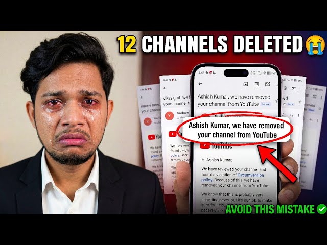 😭 YouTube Deleted My 12 Channels ❌Don’t Make This Mistake